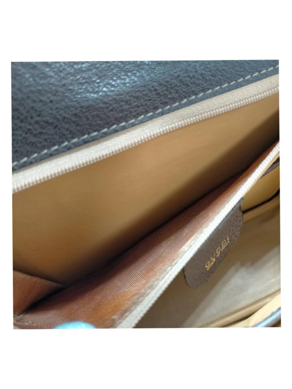 Authentic Gucci Bamboo Top Handle Brown Leather Vintage Bag Handbag Purse - Picture 14 of 16